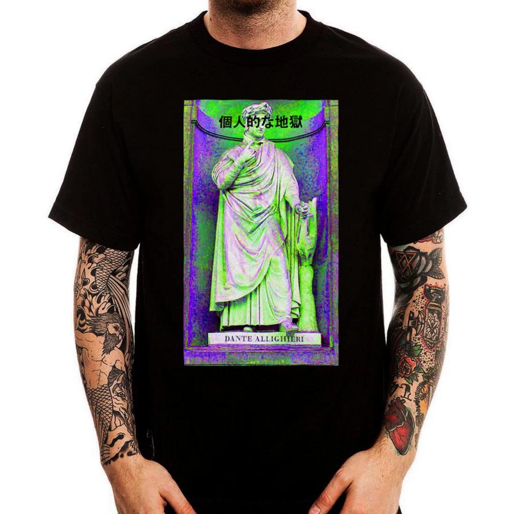 Dante Alighieri Japanese Aesthetic Vaporwave Printed Cotton T-Shirt Top 150