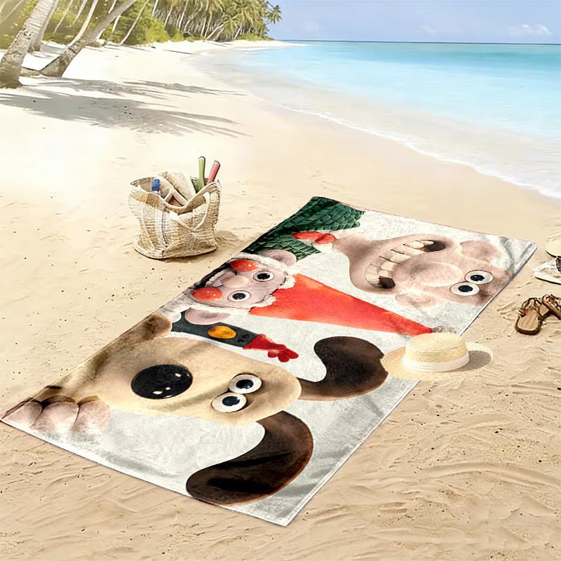 Wallace and Gromit2 Print Beach Towel, Large Soft Quick Dry Towel for Beach Camping Swimming
