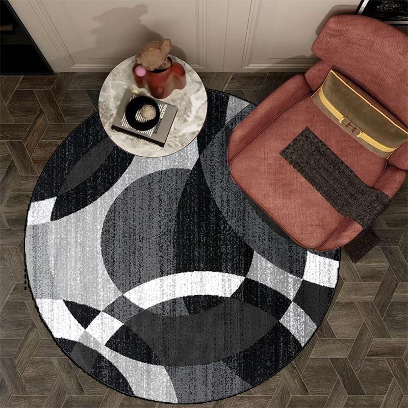 Modern Simple Round Carpet Living Room Sofa Mat Easy Clean Large Bedroom Decoration Home Rugs Washable Coffee Tables Floor Mat