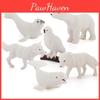 Realistic Pvc Polar Bear White Fox Seal And Beluga Whale Handcrafted Animal Models