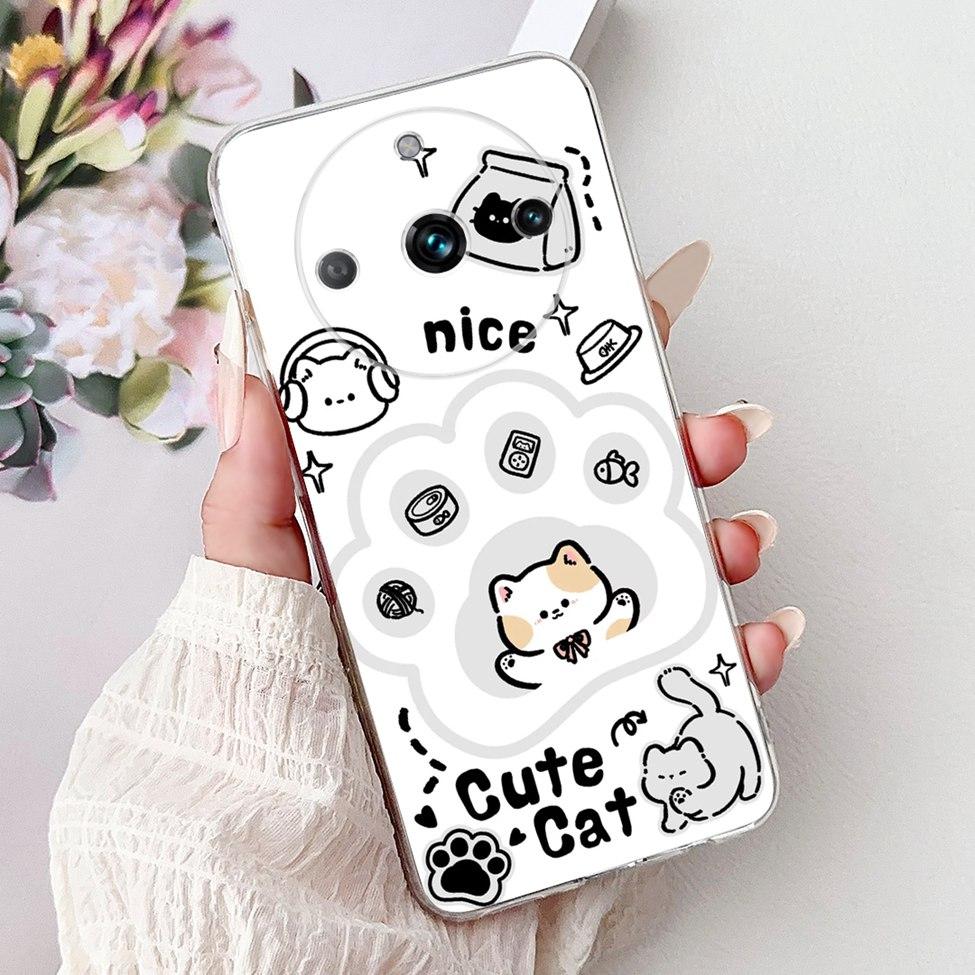 For Realme 11 Pro Plus RMX3740 RMX3741 Cover For Realme 11 Pro+ Case Simple Fashion Letters A-Z Pattern Design Silicone Bumper