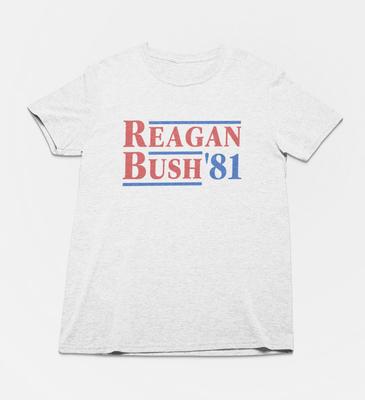 Ronald Reagan & George H.W. Bush T-Shirt, (1981-1989), Politisch, Wahlkampf