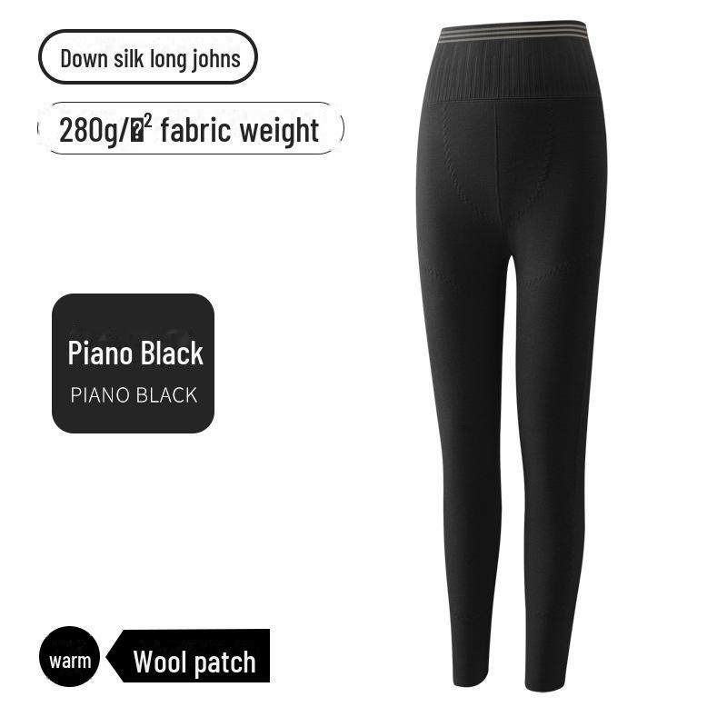 

High Waist Silk Patch Knee Pad Warm Pants - Slim Fit Leggings for Women, Hip Lift & Abdomen Support, Men s Autumn Trousers. XXL