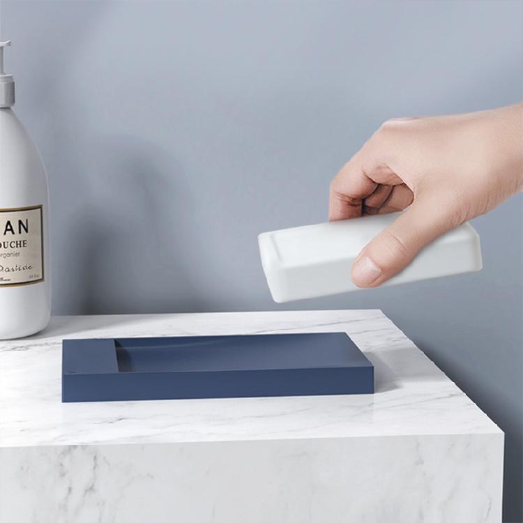 Simple Countertop Soap Dishes with Hidden Drain Hole Bathroom Soap Storage Box