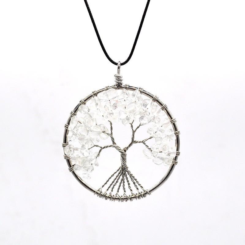 Natural Gravel Tree Of Life Necklace, Fortune Tree Root Necklace N138