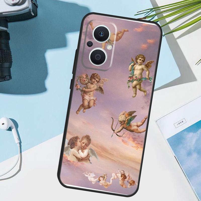 Cartoon Angel Baby Printing Cover For OPPO Reno 12F 11F 13F 14F 8T 7 8 Lite 10 11 12 13 14 OPPO Find X9 X8 X6 X5 Pro Case