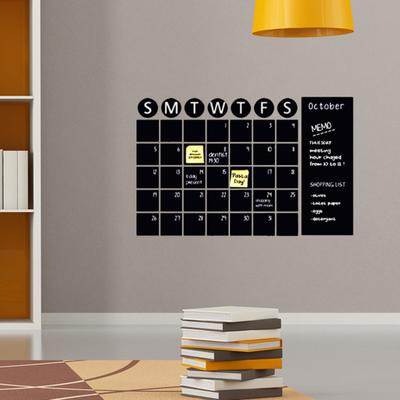 Calendario mensile Piano Adesivi murali Autoadesivo staccabile Impermeabile Calendario fai da te Decalcomania Forniture per ufficio