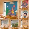 Window Velcro Curtain 200cm Self Adhesive Curtain Home Bedroom Decorative Decor