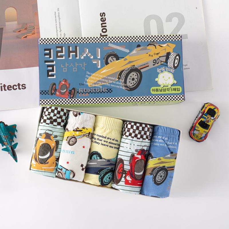 Korean Style Cotton Cartoon Triangle Underwear for Kids