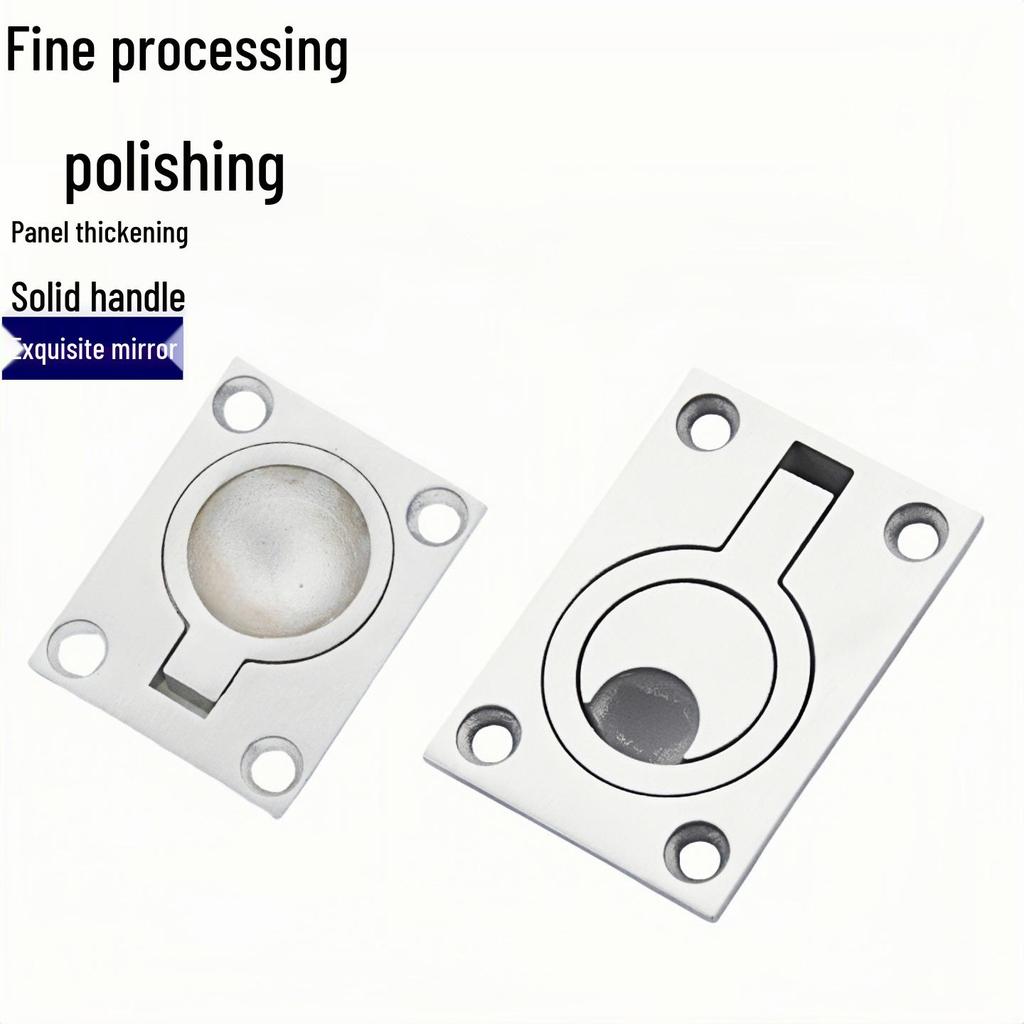 304 Stainless Steel Ring Handle Hatch Pull for RV or Yacht Decks