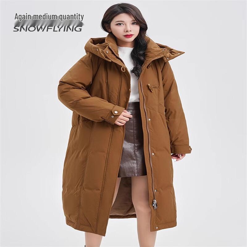 

Xuezfefei Женский 2024 Новый Длинный Пуховик Выше Колена со Съемным Капюшоном X30147154F 165/88A