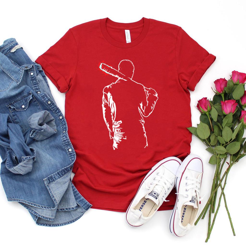 Negan Lucille T Shirt The Walking Dead Unisex TShirt Graphic T Shirts Unisex Short Sleeve Tshirts Cool Casual Streetwear Tops Tee