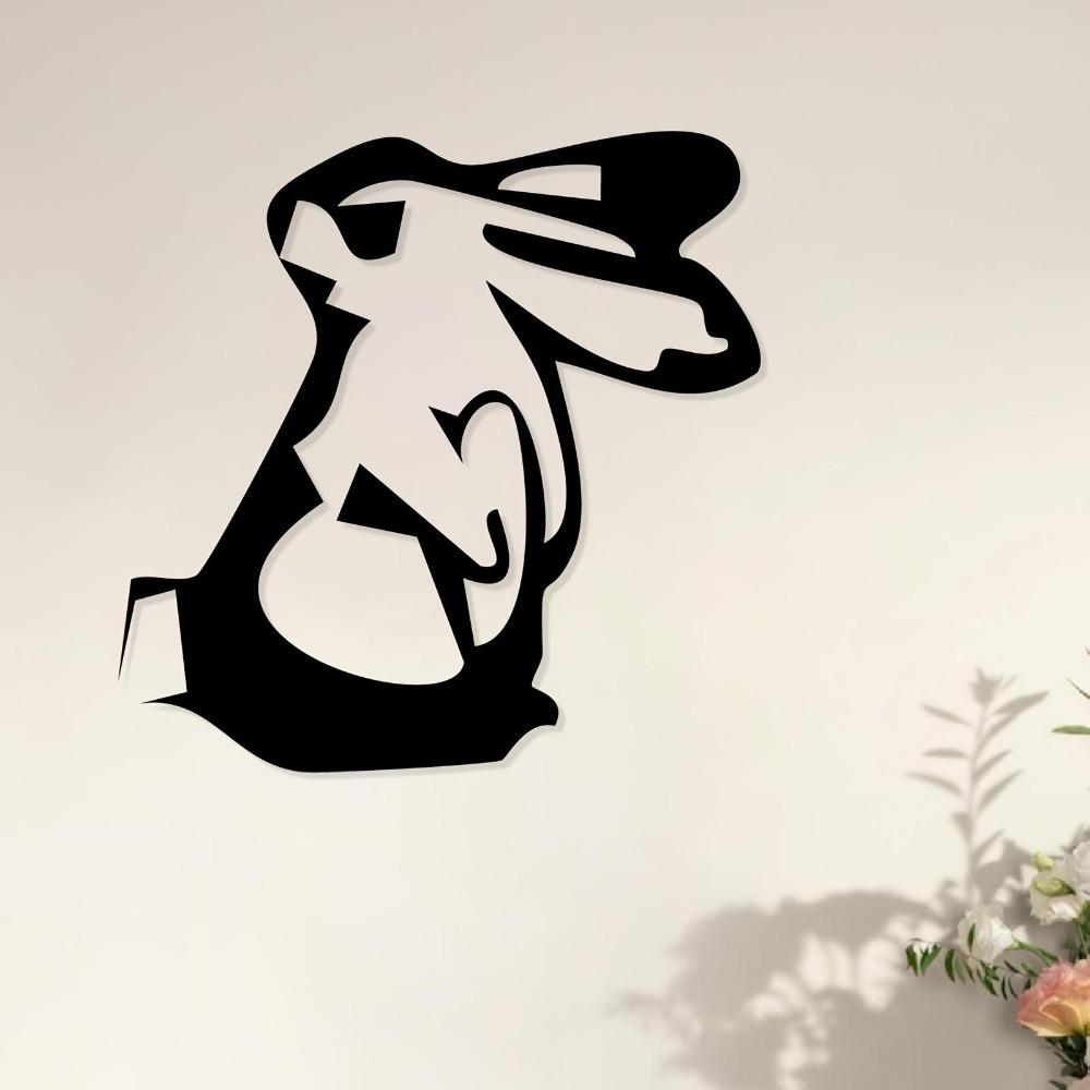 Rabbit Metal Wall Art, Weatherproof Garden Sculpture, Easter Spring Gift, Animal Decor for Outdoor Fence Backyard