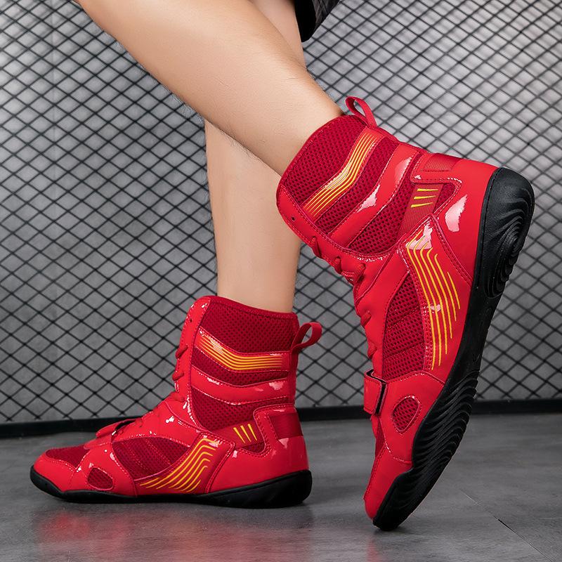 New Sanda Non-slip Wide Last Comprehensive Training Shoes Men's Wrestling Fighting Shoes Women's Fighting Boxing Shoes