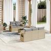 VidaXL Garden Lounge Set with Cushions 6 Pcs, Patio Sofas, Furniture Set, Outdoor Terrace Furniture, Beige 3252236