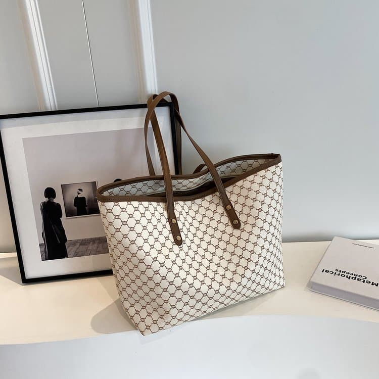 Printed light luxury fashion pattern shoulder bag tote bag