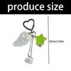 Enchanting Rabbit Keychain Angel Wing Star Details Sturdy Lightweight Alloy Design Versatile Daily Use Decorative Item