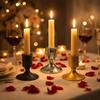 Table Centerpiece Candle Holder Metal Desktop Candlestick Adornment  Home Decoration