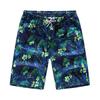 Summer Trunks Colorful Feather Print Elastic Waist Loose Beach Shorts for Swimming