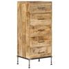 VidaXL Chest of Drawers 45 X 35 X 106 Cm Solid Mango Wood