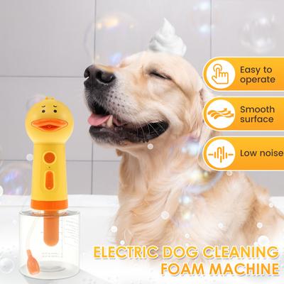Hund Elektrisk Schampodispenser Anka Spridare Skummare Husdjursrengöring Badning Katt Hund Dusch Pälsvård Tvåldispenser