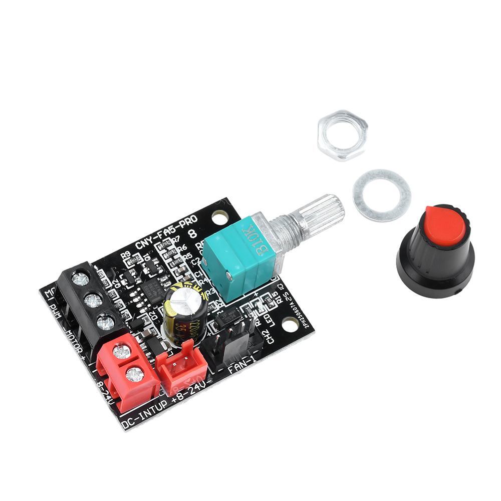 DC 8-24V 5A 4 Wire Violent Fan Speed Controller Brushless 22KHz Adjustable DC Motor PWM Speed Controller