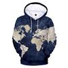 3D mapa světa Mikiny s potiskem Pánské/Dámské Mikiny Jaro Podzim Móda Běžné Hoody Pánské Sportovní oblečení Streetwear Nadměrné topy