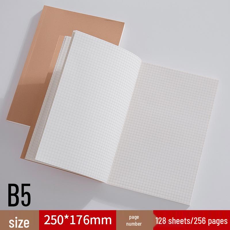 A5 Kraft Paper Notebook: Blank/Lined, B5 Notepad, Foldable Sketchbook for Students