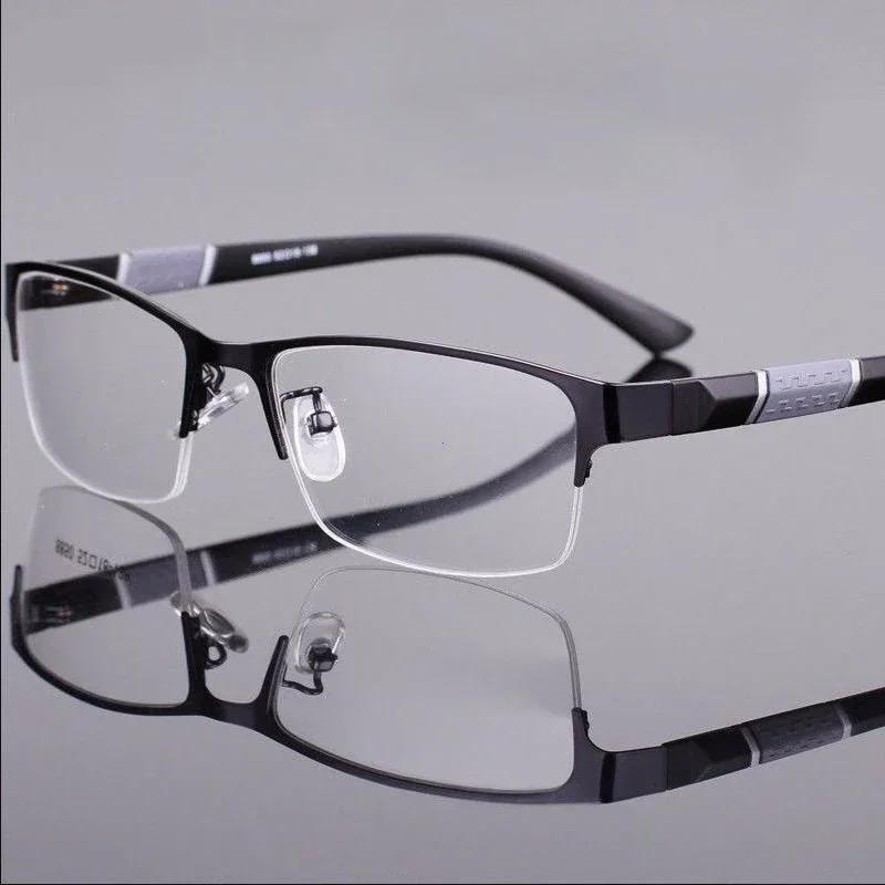 

TR90 Reading Glasses for Men Anti-blue Light Presbyopia Eyeglasses Men s Business Half Frame Far Sight Eyewear 0 To +4.0 +300 чёрный