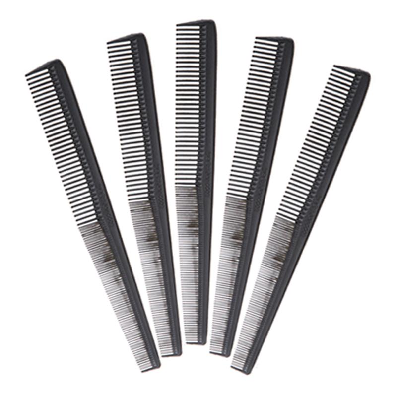 1/5pcs Fine Haircutting Wide Tooth Hair Barber Carbon Fiber Salon Hairdressing Comb Heat Resistant Styling Grooming Hairbrush