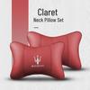 Maserati Car Headrest Neck Pillow & Lumbar Cushion for Ghibli, Quattroporte, Levante