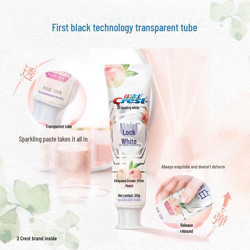 Crest Scented Lock-White Toothpaste 120g x 6 Pack