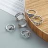 Retro ovaler Ring sechsteiliges geometrisches Ring-Set schlichter Ring beliebter Damenschmuck