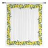 Cortinas transparentes de janela com frutas de verão e limão para sala de estar, cozinha, quarto infantil, cortina de voile suspensa