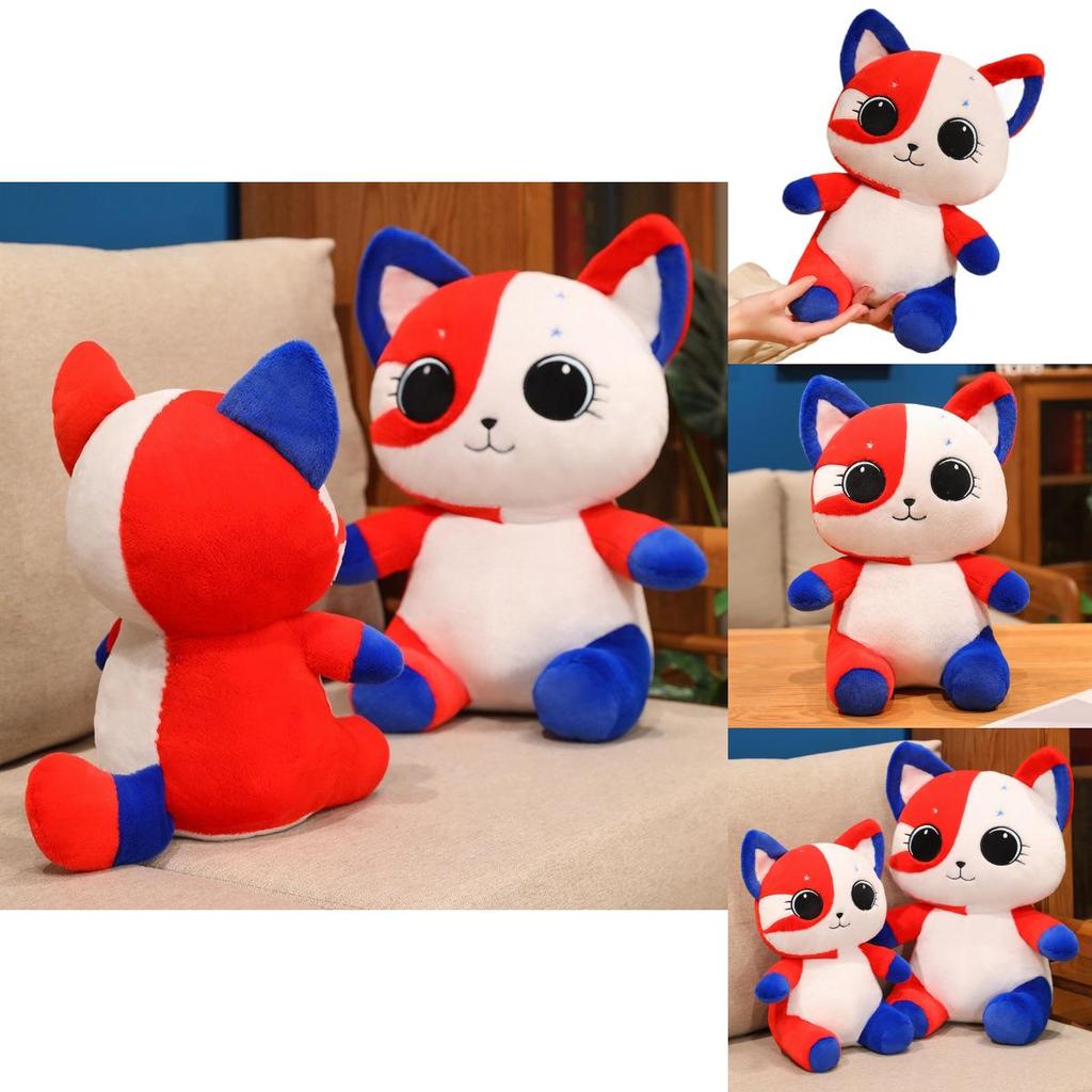 Plush Cat Toy With American Flag Design For Kids And Adults