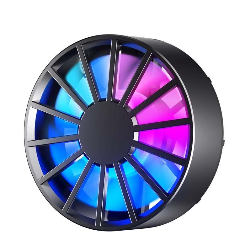 Phone Radiator Portable Magnetic Phone Cooler Low Noise Light Weight Fan with RGB Light Fast Cooling for Phone Tablet PUGB Game