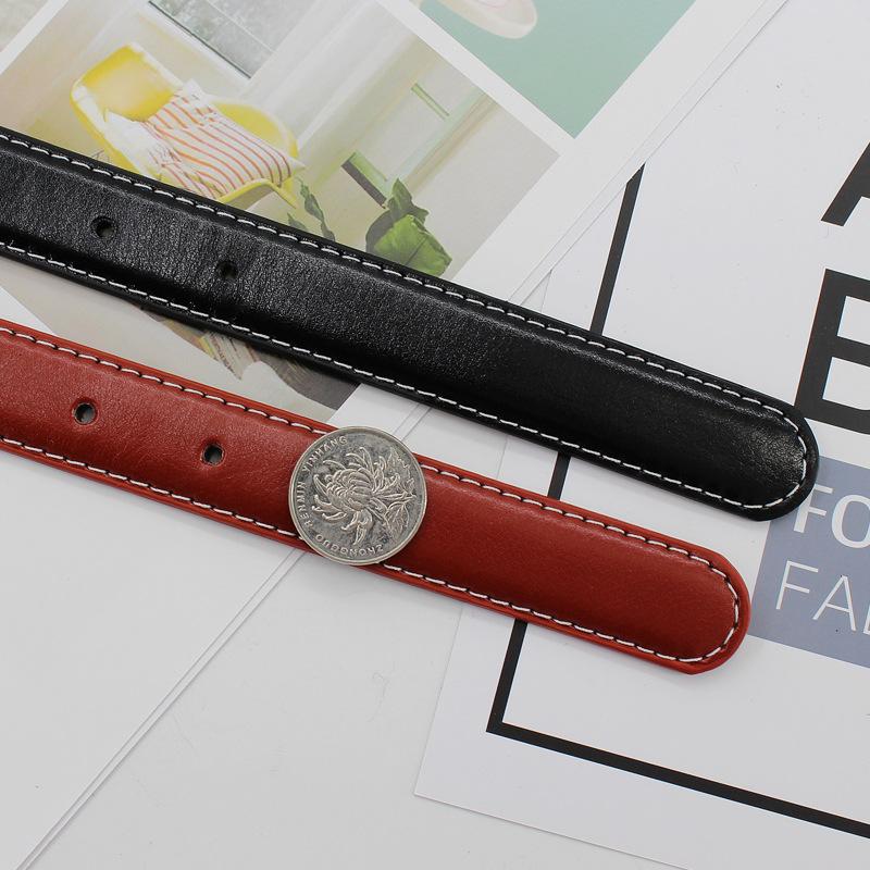 Pin Buckle Women'S Thin Belt Student Trend Decoration With Jeans Women'S Belt