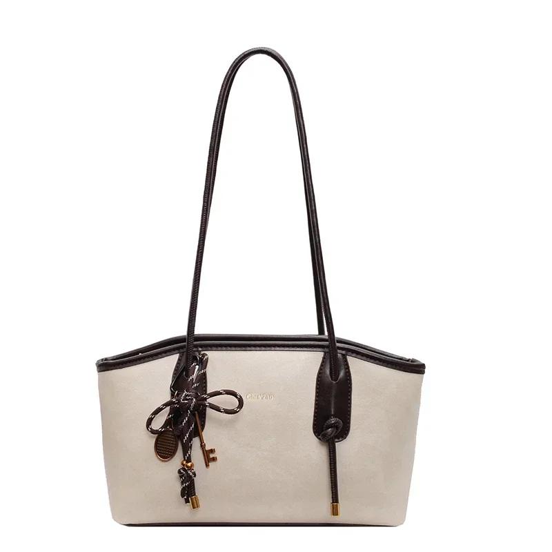 

PU Sense of Luxury Fashi Shoulder Bags Simple Versatile Women s Bags Sale 2026 Fashi Commute Temperament Women s Bags бежевый