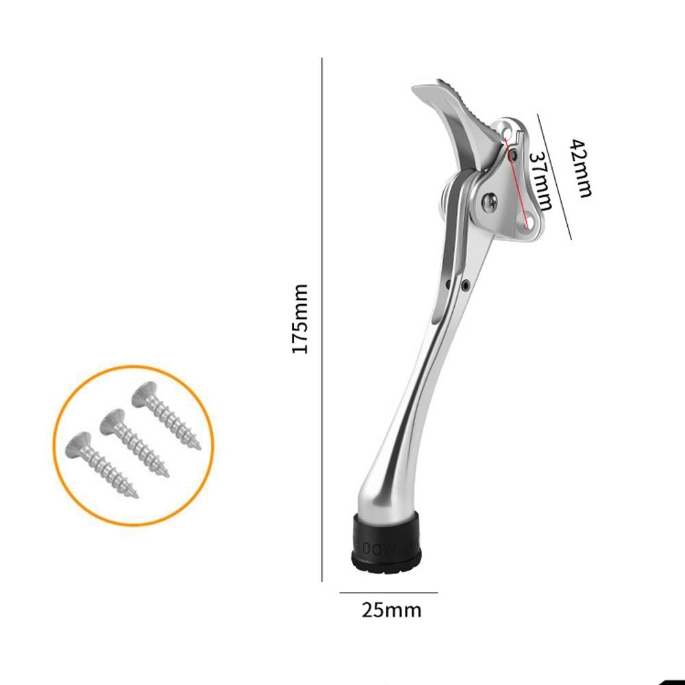 

Новый цинковый сплав стопор двери с педалью, противоударный, легкий стопор двери, фурнитура, защитные устройства для стен, дверной упор 140mm серебряный