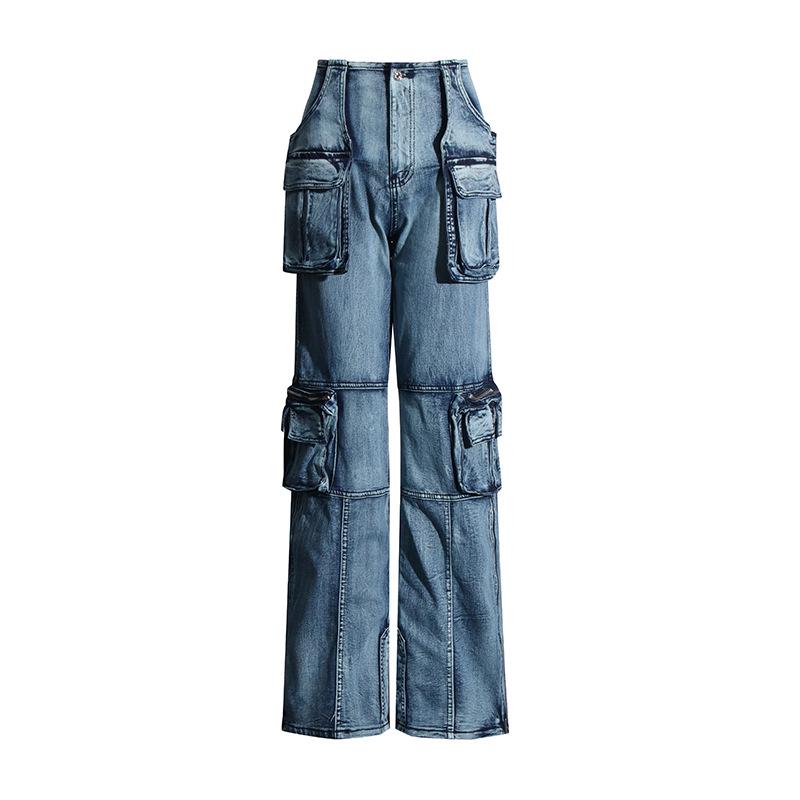2025 Women's Japanese Retro High-Waist Patchwork Jeans