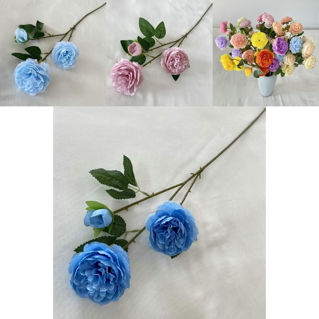 Fiori di Peonia in Seta Stile Europeo a 3 Teste per Matrimonio Decorazioni per la Casa con Lavorazione Realistica