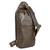 [aso] Genuine Leather Body Bag, Men's Cowhide Leather Pouch, One-Shoulder Bag, CH-P123 (Khaki)