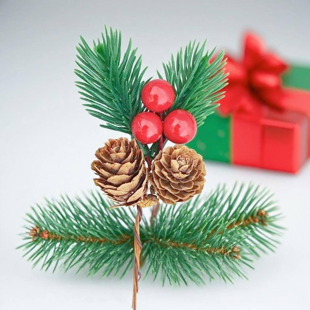 10PCS DIY Christmas Ornament Pine Cone Xmas Gift Box Decor Christmas Pine Cone  Party Supplies