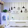 Black Chandelier Wall Sticker Self Adhesive Waterproof Decal for Living Room Bedroom TV Sofa Background Wall Decor