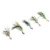 5PCS Octopus Fishing Lures 28g Soft Silicone Glow Squid Jigs Skirt Tail Swimbait with High Carbon Steel Hook for Freshwater Saltwater Ocean Fishing