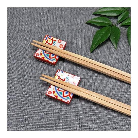 Kutani Ware Chopstick Rests - Set of 2, Temari Design, Ceramic, Made in Japan