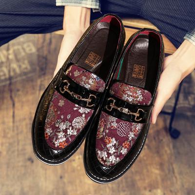 Marca Zapatos de Cuero para Hombre Lujo Estampado Zapatos de Vestir Alta Calidad Slip-on Mocasines para Hombre Diseñador de Moda Calzado para Fiesta Boda 38-50