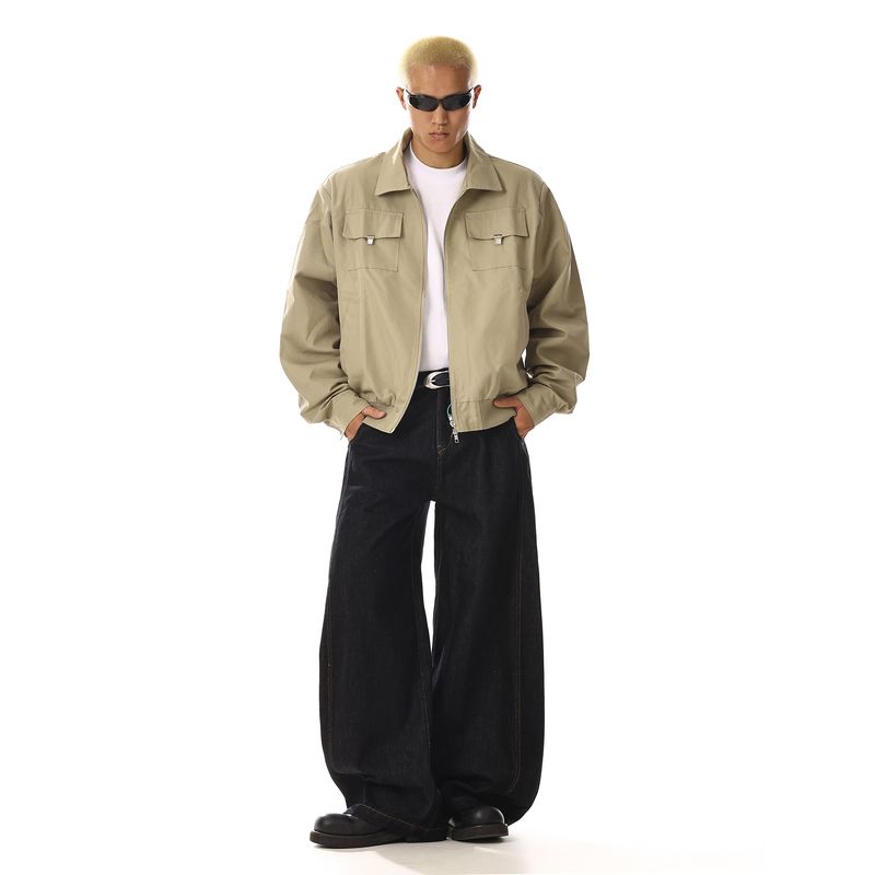 American Retro Short Flight Jacket for Men, New Autumn Design, Niche Casual Versatile Loose Slimming Coat