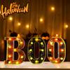 LED Halloween Letter Lights Festival Luminous Letter Horror Desktop Scene Layout Atmosphere Props Decoration Lights, Desktop Ornaments