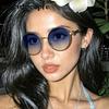 Oversized Round Sunglasses Women  Luxury Brand Classic Punk Driving Sun Glasses For Ladies Vintage Metal Frame Shades UV400
